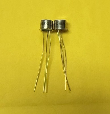 (2) 2N466 CAKK Germanium PNP Transistors Gold Leads NOS