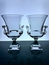 Steuben 7468 - Amphora Urn Handled Vases 6, Set of 2