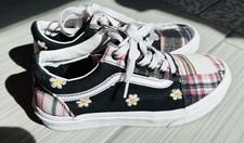 Excellent Vans Old Skool Low Women's 7/37 Sneakers Black Floral Plaid Skate Shoe