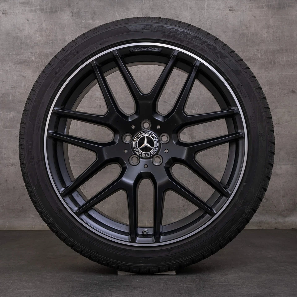 Mercedes GLE 63 AMG Winterräder 21 Zoll W166 X166 Felgen A1664012800 schwarz - Bild 2 von 4