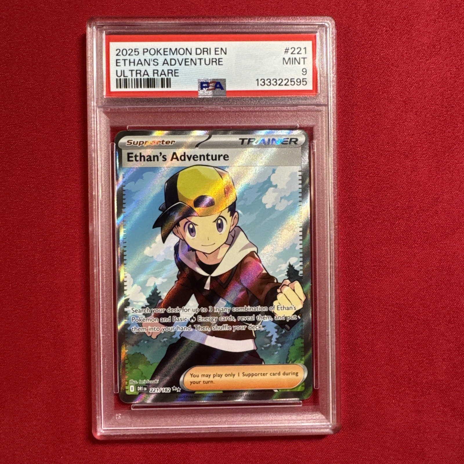 2025 Pokemon Destined Rivals Ethan's Adventure Ultra Rare #221 PSA 9 MINT