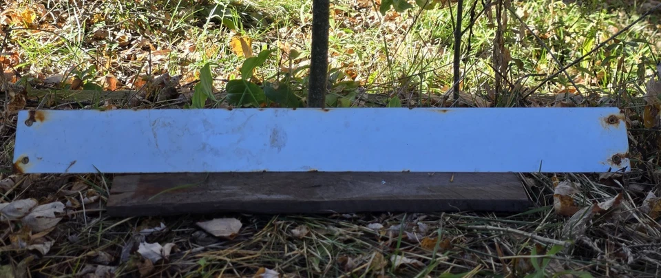 LETRERO DE GASOLINERA PUSH BAR PORCELANA NARANJA DE COLECCIÓN 24"X 2,5" Foto 4 de 4