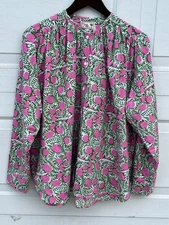 Women's Mille florian button down blouse top XL