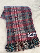 HIGGY Throw Blanket 100 Wool Made In New Zealand Plaid Throw Tasseled Blanket