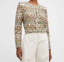 Veronica beard Daryl Beaded Embellished Abstract Art Deco Jacket Sz 10 $898 NWT