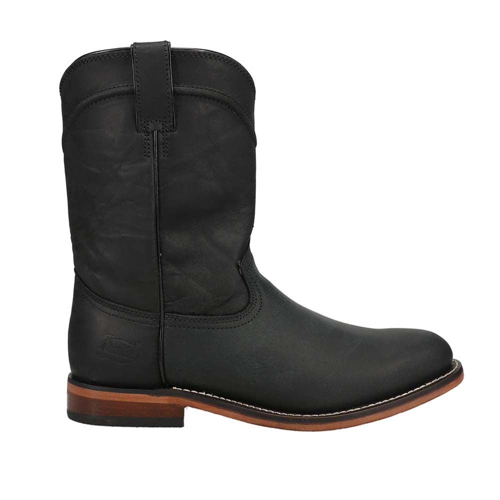 Justin Boots Braswell 10 Inch Round Toe Roper  Mens Black Casual Boots RP3741