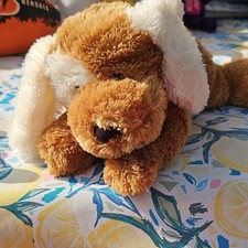 Russ Applause Brown White Puppy Dog Plush Stuffed Animal Small 6-14 in