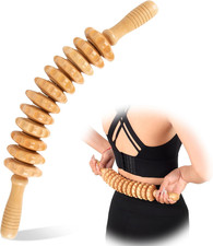 Wood Therapy Massage Tools 12 Roller, Wooden Massager Stick 16.8 Inch,Lymphatic
