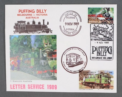 MayfairStamps Australia FDC 1989 Puffing Billy Locomotive Melbourne Victoria Fir