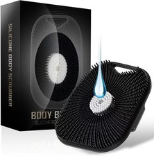 Zinc Infused Silicone Body Scrubber for Men, New Upgrade Deep Exfoliating Body