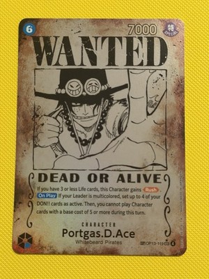 OP13 SP Wanted Poster - Portgas.D.Ace [OP13-119] - Fehldruck 