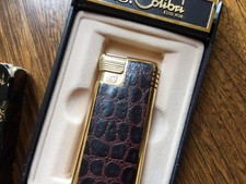 Vintage Boxed Colibri Piezo Electronic Lighter (Crocodile) with Original Papers