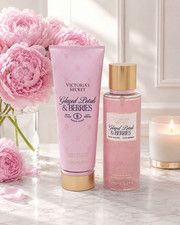 Victoria's Secret BAKED COLLECTION GLAZED PETALS  BERRIES Mist  Lotion SET NEW