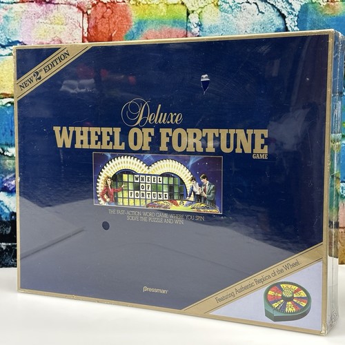 NEU 1986 Deluxe Glücksrad Spiel 2nd Edition Pressman Replica Wheel Words