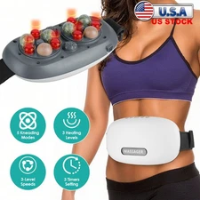 Electric Abdominal Massager with Heat - Belly Flattening Tummy Massager 5 Modes