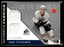 2007-08 SP Game Used Authentic Fabrics Joni Pitkanen Edmonton Oilers #AF-JP