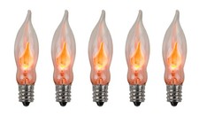 Creative Hobbies  A101 Flicker Flame Light Bulb - 5 Count Pack of 1 , Orange