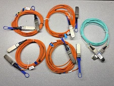 Lot of 5 Mellanox MC220731V-005 Active Fiber Optical Cable VPI 56Gb/s QSFP 5m