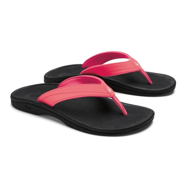 Olukai Ohana Flip Flops. Hot Pink / Black Sandals. New. Uk 5 Eu 37 Us 7 *103