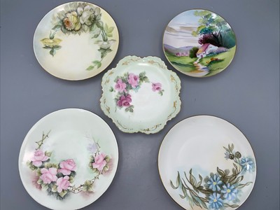 5 Piece Lot Assorted Decorative Plates - JPL France MZ Altrohlau Japan Bavaria