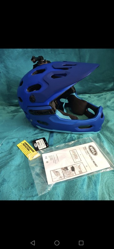 Bell Super 3r Mips Full Face MTB Helmet Matte Blues / 