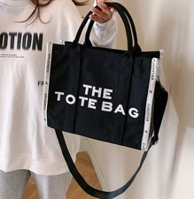 Tote Canvas Crossbody Shoulder handbag Bag for Women - Black