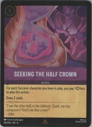Seeking the Half Crown #64/204 Azurite Sea Lorcana Rare Cold Foil