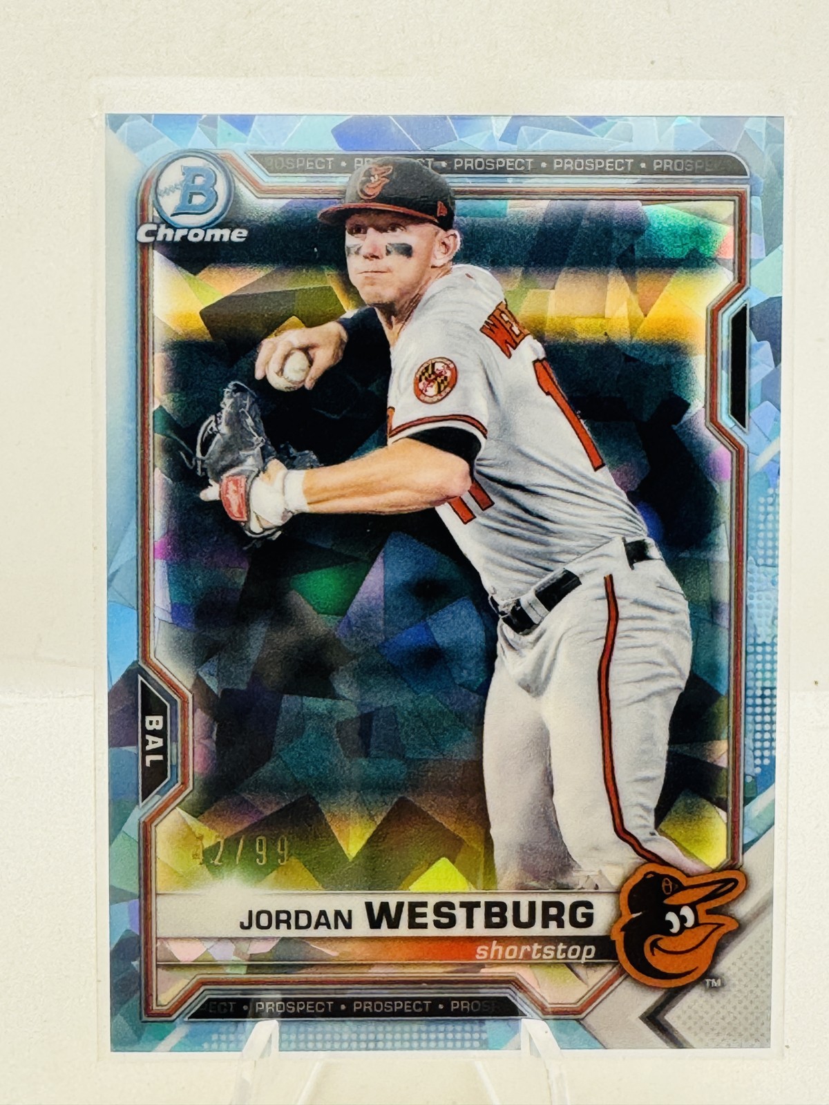 2021 Bowman Sapphire Edition - Chrome Prospects Jordan Westburg #BCP-98 Aqua...