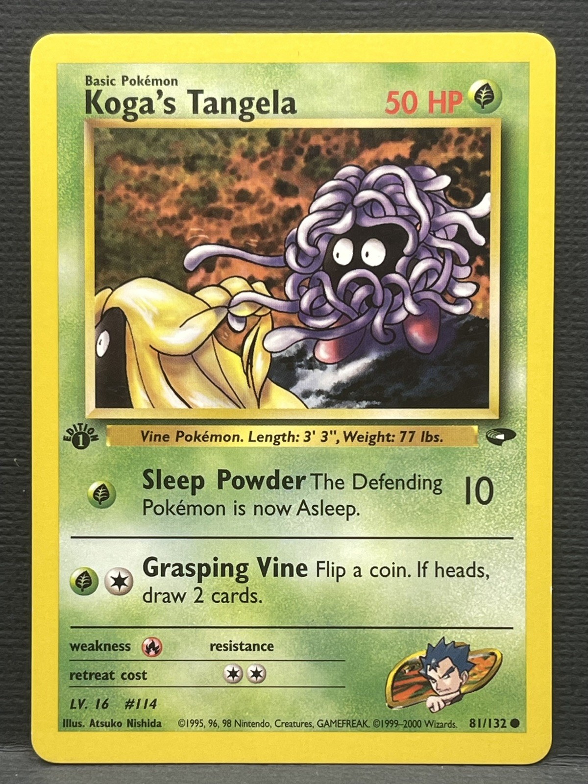 Koga's Tangela 81/132 Jynx Cameo Gym Challenge Pokemon 1st Edition Light Play LP