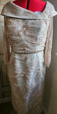CABOTINE Donna by Gema Nicolás Kleid für Brautmutter Rouge Rosa Spitze   UK 16