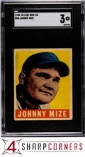 1948 LEAF GUM CO. #46 JOHNNY MIZE RC HOF SGC 3
