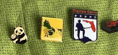 Random Boy Scout collection of lapel pins,