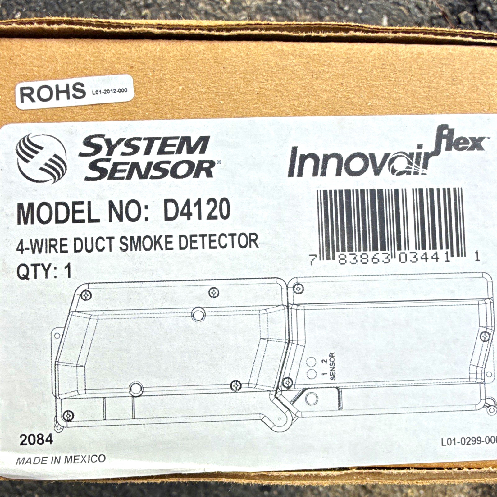 System Sensor InnovairFlex D4120 4-Wire Duct Smoke Detector Smoke Detector