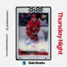 2022 UPPER DECK CLEAR CUT #CC-LR LUCAS RAYMOND EXCLUSIVES AUTO /65