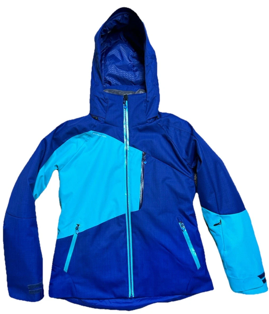 Obermeyer Women 8 Thermal Insulated Ski Snow Jacket Blue Waterproof