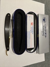 Dovo Solingen  RasiermesserApex 5/8“ Karbon 1/1 hohl Gradkopf Ebenholz Neu