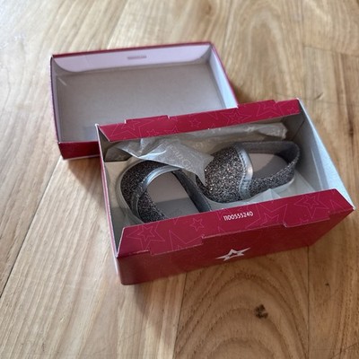 NEW 2015 American Girl Sparkle Silver Glitter Sneakers Retired