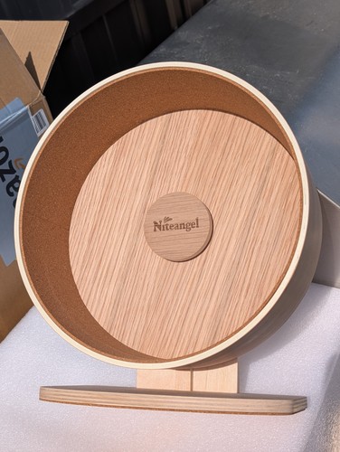 NEW Niteangel Wooden Hamster Silent Exercise Wheel Wood R1 - Afbeelding 1 van 5