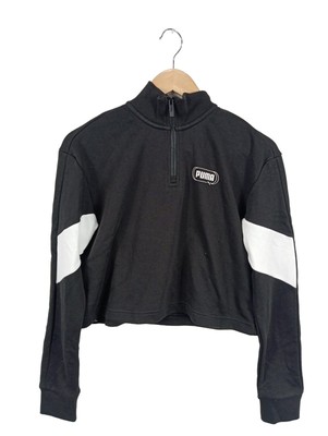 PUMA Sweatshirt Damen Sweat Gr. DE 34 schwarz-weiß sportlicher Stil