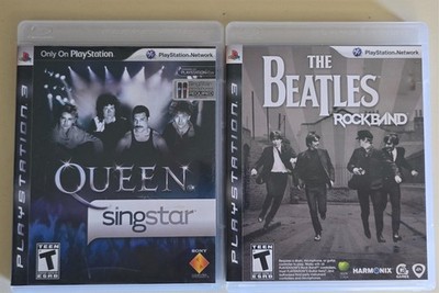 The Beatles RockBand & SingStar Queen BUNDLE (BOTH Sony PlayStation 3 / PS3)