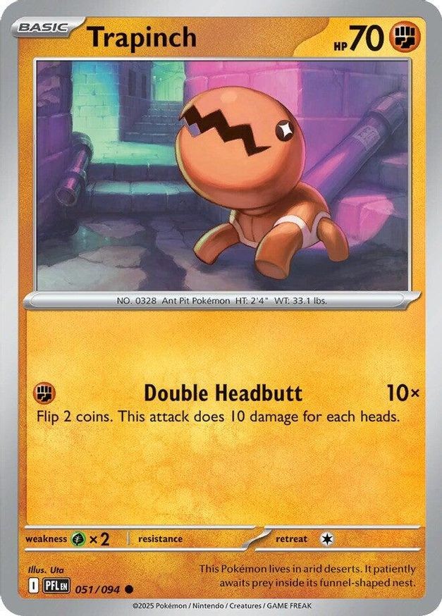 Pokemon Trapinch (51/148) Phantasmal Flames LP