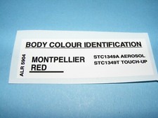 range rover classic colour decal montpellier red  3.9 softdash and lse