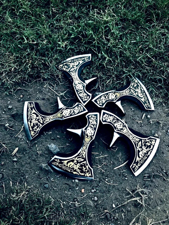 Lote de 5 x MDM Forjado a Mano Vikingo Tomahawk Cabeza de Hacha Antigua Medieval Cabeza de Hacha AX Foto 3 de 4