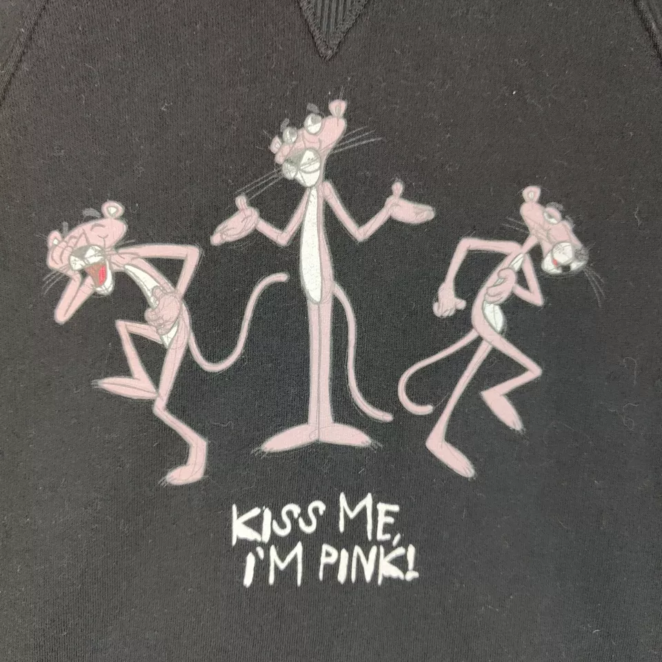 Zara Pullover Sweater Black Girls 8 Hooded Sweatshirt Hoodie The Pink Panther - Image 2 of 4