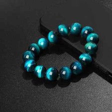 Royal Natural Blue Tiger Eye Bracelet Energy Stone Beads Reiki Healing Bracelet