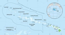 Map of Papahanaumokuakea Marine National Monument Hawaii Wall Art Poster Decor