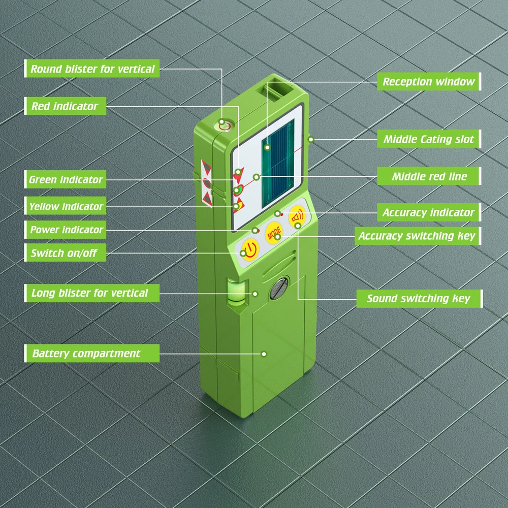 Elikliv 4x360 Cross Laser Level Bluetooth Connectivity + Receive 200FT Outdoor