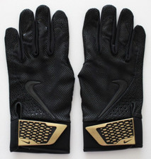 Nike Alpha Elite Batting Gloves Men's Large Black/Metallic Gold Mens