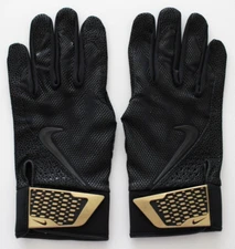 Nike Alpha Elite Batting Gloves Men's Large Black/Metallic Gold Mens