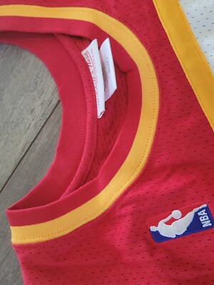 Maillot NBA Mitchell & Ness Dominique Wilkins Hawks - Taille 3XL, Blanc, Vintage, Occasion